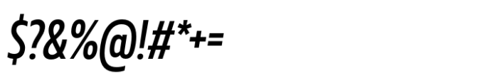 Muller Next Condensed Medium Italic Font OTHER CHARS