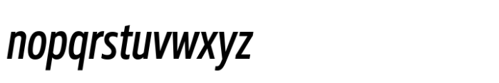 Muller Next Condensed Medium Italic Font LOWERCASE