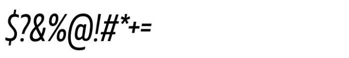 Muller Next Condensed Regular Italic Font OTHER CHARS
