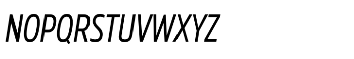 Muller Next Condensed Regular Italic Font UPPERCASE