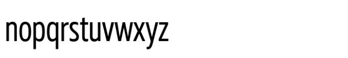 Muller Next Condensed Regular Font LOWERCASE