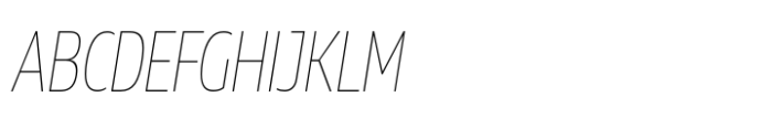 Muller Next Condensed Thin Italic Font UPPERCASE