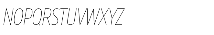 Muller Next Condensed Thin Italic Font UPPERCASE