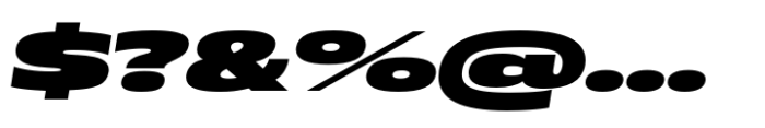 Muller Next Expanded Extra Black Italic Font OTHER CHARS