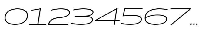 Muller Next Expanded Extra Light Italic Font OTHER CHARS