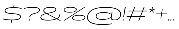 Muller Next Expanded Extra Light Italic Font OTHER CHARS
