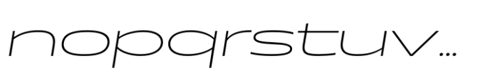 Muller Next Expanded Extra Light Italic Font LOWERCASE