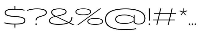 Muller Next Expanded Extra Light Font OTHER CHARS