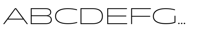Muller Next Expanded Extra Light Font UPPERCASE
