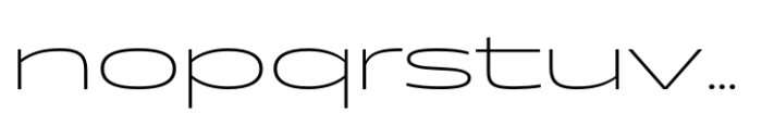 Muller Next Expanded Extra Light Font LOWERCASE