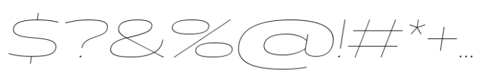 Muller Next Expanded Hairline Italic Font OTHER CHARS