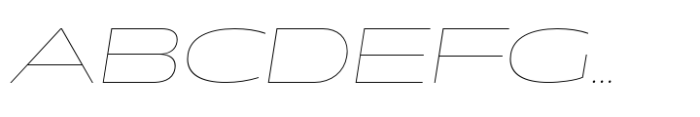 Muller Next Expanded Hairline Italic Font UPPERCASE