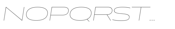 Muller Next Expanded Hairline Italic Font UPPERCASE