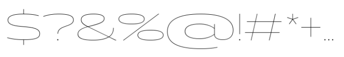 Muller Next Expanded Hairline Font OTHER CHARS