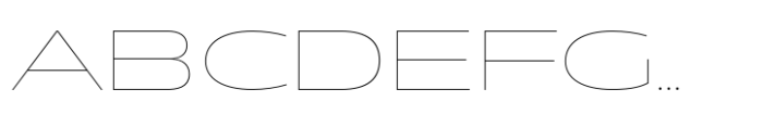 Muller Next Expanded Hairline Font UPPERCASE