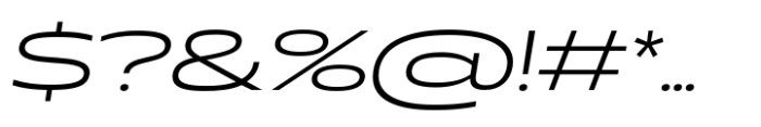 Muller Next Expanded Light Italic Font OTHER CHARS