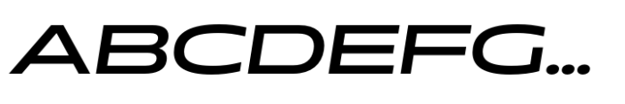 Muller Next Expanded Medium Italic Font UPPERCASE