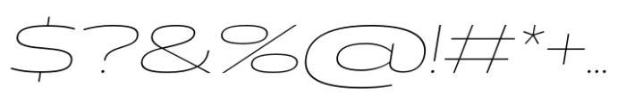 Muller Next Expanded Thin Italic Font OTHER CHARS