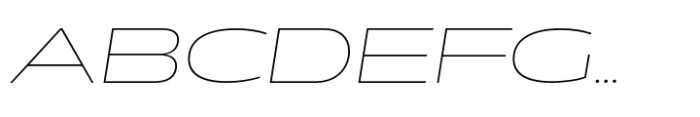 Muller Next Expanded Thin Italic Font UPPERCASE