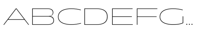 Muller Next Expanded Thin Font UPPERCASE