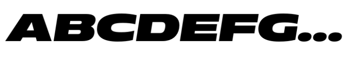 Muller Next Extended Black Italic Font UPPERCASE
