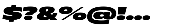 Muller Next Extended Extra Black Italic Font OTHER CHARS