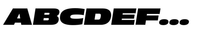 Muller Next Extended Extra Black Italic Font UPPERCASE