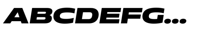 Muller Next Extended Extra Bold Italic Font UPPERCASE