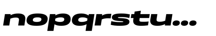 Muller Next Extended Extra Bold Italic Font LOWERCASE