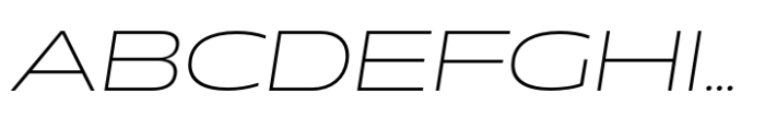 Muller Next Extended Extra Light Italic Font UPPERCASE