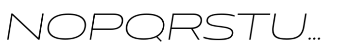 Muller Next Extended Extra Light Italic Font UPPERCASE