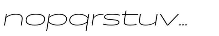 Muller Next Extended Extra Light Italic Font LOWERCASE