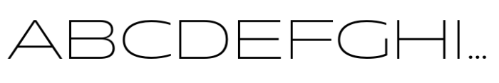 Muller Next Extended Extra Light Font UPPERCASE