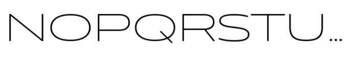 Muller Next Extended Extra Light Font UPPERCASE
