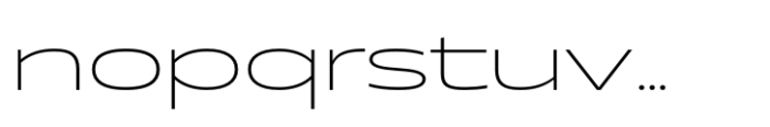 Muller Next Extended Extra Light Font LOWERCASE