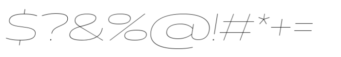 Muller Next Extended Hairline Italic Font OTHER CHARS