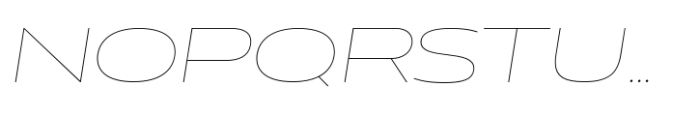 Muller Next Extended Hairline Italic Font UPPERCASE