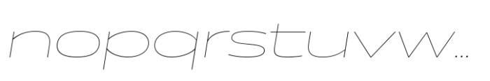 Muller Next Extended Hairline Italic Font LOWERCASE