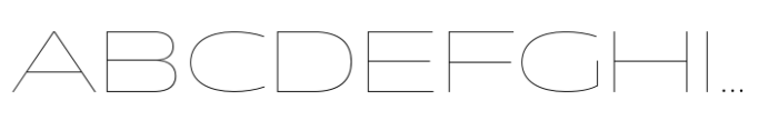 Muller Next Extended Hairline Font UPPERCASE