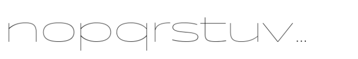 Muller Next Extended Hairline Font LOWERCASE