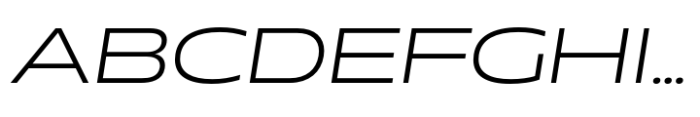Muller Next Extended Light Italic Font UPPERCASE