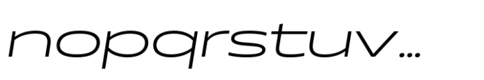 Muller Next Extended Light Italic Font LOWERCASE