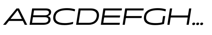Muller Next Extended Regular Italic Font UPPERCASE