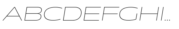 Muller Next Extended Thin Italic Font UPPERCASE