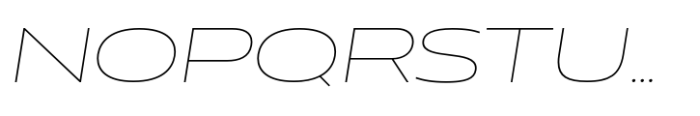 Muller Next Extended Thin Italic Font UPPERCASE