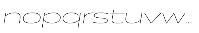 Muller Next Extended Thin Italic Font LOWERCASE