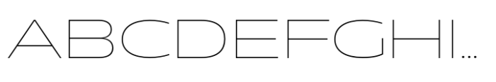 Muller Next Extended Thin Font UPPERCASE