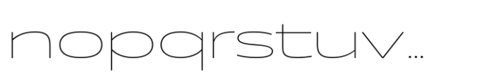 Muller Next Extended Thin Font LOWERCASE