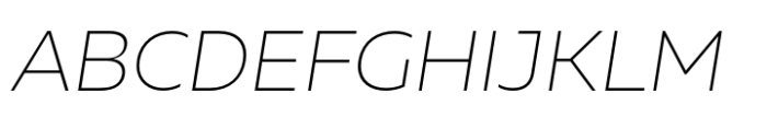 Muller Next Extra Light Italic Font UPPERCASE