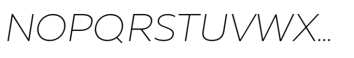 Muller Next Extra Light Italic Font UPPERCASE